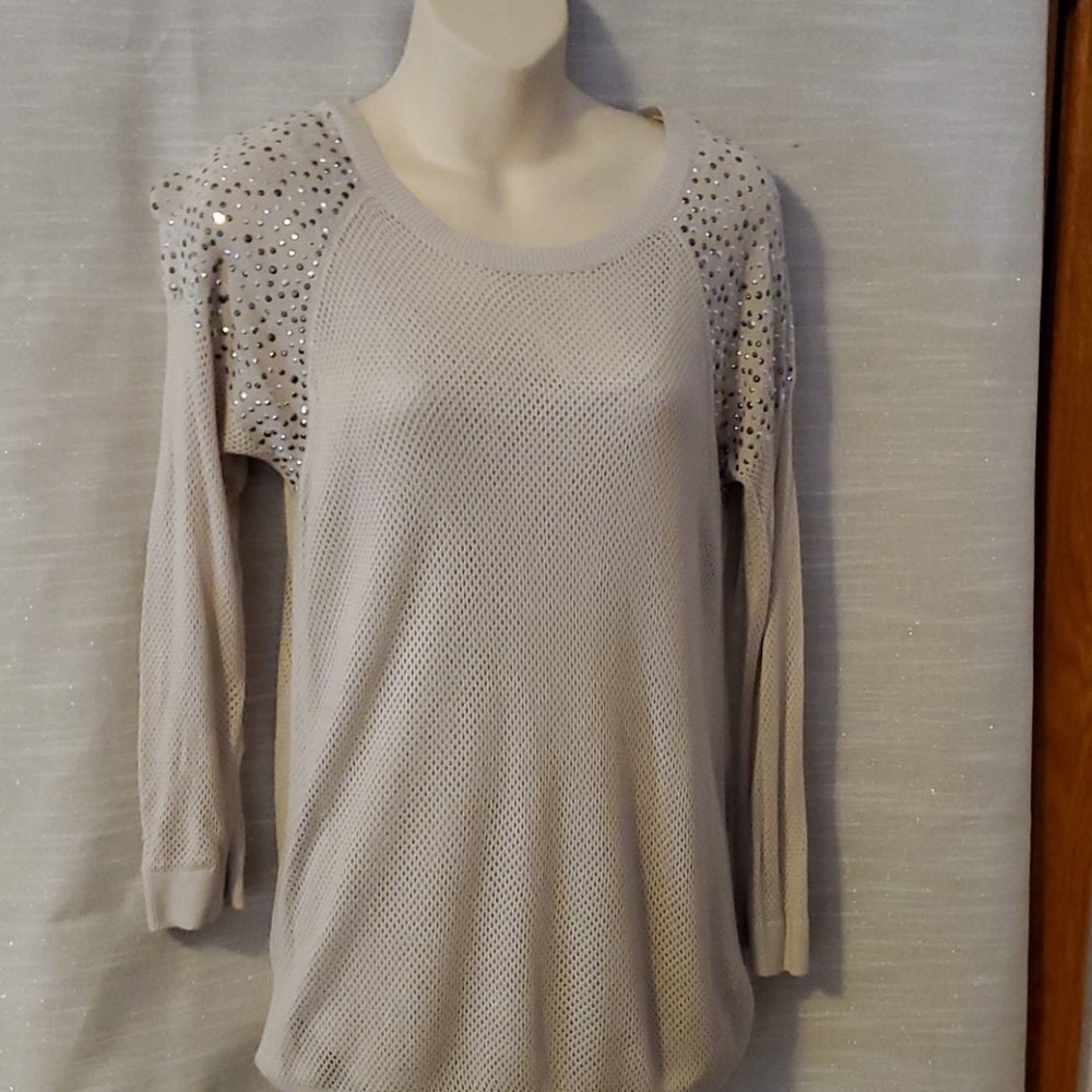Silver studs shoulder top